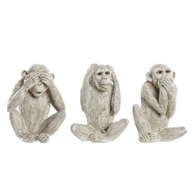 Figurine Décorative DKD Home Decor Beige Blanc Résine (14