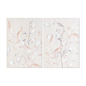 Cadre DKD Home Decor Feuille d'une plante (2 Unités) (50 x 3 x 70 cm)