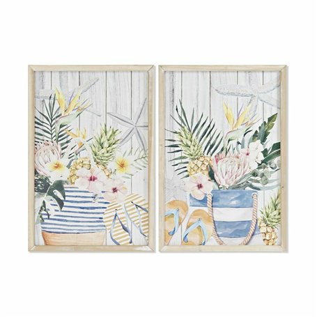 Cadre DKD Home Decor Été méditerranéen (40 x 1