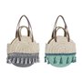 Sac à Bandoulière DKD Home Decor Naturel Gris Polyester Menthe Fibre (39 x 9 x 48 cm) (2 Unités)