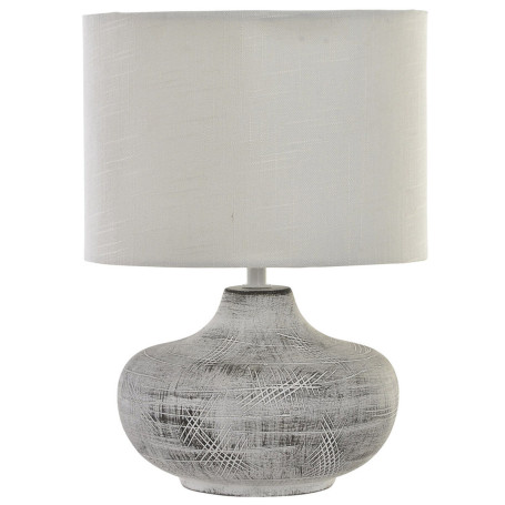 Lampe de bureau DKD Home Decor 40W Gris Blanc 230 V 40 W (2 Unités) (22 x 22 x 31 cm)