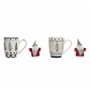 Tasse mug DKD Home Decor Rose Noir Porcelaine Bone China (360 ml) (2 Unités)