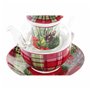 Théière DKD Home Decor 1 Tasse Filtre Verre Porcelaine (250 ml)