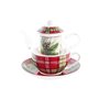 Théière DKD Home Decor 1 Tasse Filtre Verre Porcelaine (250 ml)