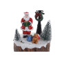 Figurine Décorative DKD Home Decor Lumière LED Résine Bonhomme de Neige (9 x 9 x 13 cm) (2 Unités)