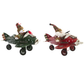 Décorations de Noël DKD Home Decor Avion Métal (36