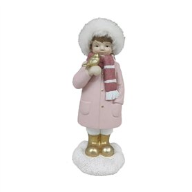 Décorations de Noël DKD Home Decor Résine Filles (4 x 4 x 9