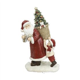 Décorations de Noël DKD Home Decor Résine Père Noël (2 Unités) (12 x 9 x 19 cm)