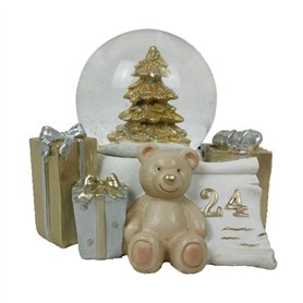 Décorations de Noël DKD Home Decor Résine Ours (11 x 9 x 9 cm) (2 Unités)