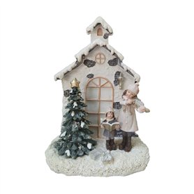 Décorations de Noël DKD Home Decor Résine Maison (16
