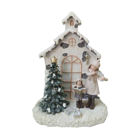 Décorations de Noël DKD Home Decor Résine Maison (16