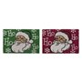 Paillasson DKD Home Decor Noël PVC Père Noël Fibres de coco (60 x 40 x 1