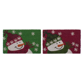 Paillasson DKD Home Decor Noël PVC Fibres de coco (60 x 40 x 1