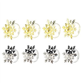 Porte-serviettes DKD Home Decor Lot Métal Flocons de neige (5 x 5 x 17 cm) (2 Unités)