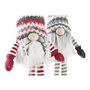 Figurine Décorative DKD Home Decor Noël Gnome Lumière LED Polyester (22 x 12 x 64 cm) (2 Unités)