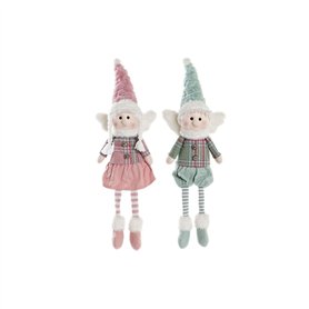 Figurine Décorative DKD Home Decor Noël Fée Polyester Ange (15 x 10 x 53 cm) (2 Unités)