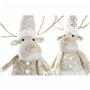 Décorations de Noël DKD Home Decor Polyester Renne (19 x 18 x 38 cm) (2 Unités)