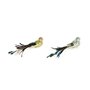 Décorations de Noël DKD Home Decor Polyester Oiseau Paillettes (26 x 5 x 7 cm) (2 Unités)