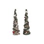 Sapin de Noël DKD Home Decor Naturel Rouge Métal Vert (14 x 14 x 51 cm) (2 Unités)