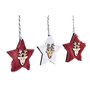 Ensemble Décorations de Noël DKD Home Decor Polyester (21 x 8 x 1 cm) (8 cm) (2 Unités)