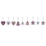 Ensemble Décorations de Noël DKD Home Decor Polyester (22 x 8 x 1 cm) (3 Unités)