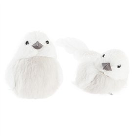 Décorations de Noël DKD Home Decor Mousse Oiseau Plume (10 x 6 x 8 cm) (2 Unités)