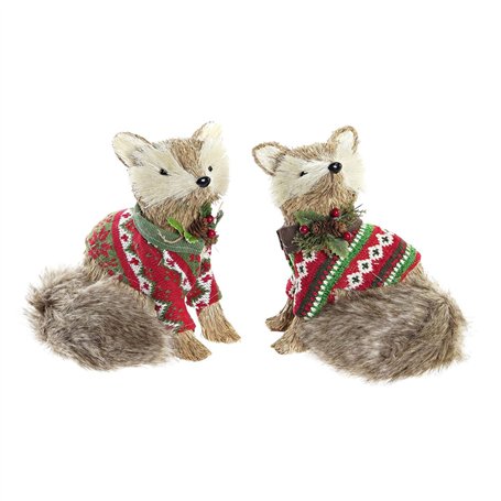 Décorations de Noël DKD Home Decor Polyester (16 x 18 x 21 cm) (2 Unités)