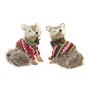 Décorations de Noël DKD Home Decor Polyester (16 x 18 x 21 cm) (2 Unités)