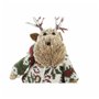 Décorations de Noël DKD Home Decor Polyester Renne (9 x 12 x 15 cm) (2 Unités)