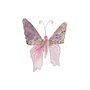 Décorations de Noël DKD Home Decor Polyester Papillon (22 x 3 x 18 cm) (2 Unités)