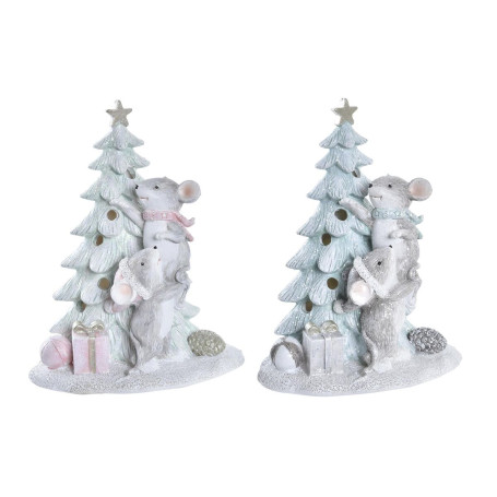 Décorations de Noël DKD Home Decor Souris Résine (13 x 8