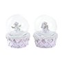 Boule de Noël DKD Home Decor Verre Résine (2 Unités) (7 x 7 x 9 cm)