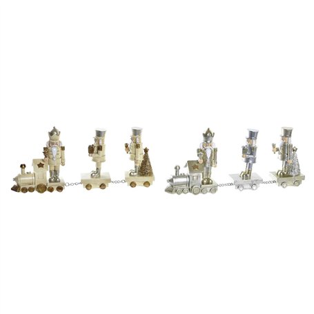 Décorations de Noël DKD Home Decor Résine Train (28 x 5 x 12 cm) (2 Unités)