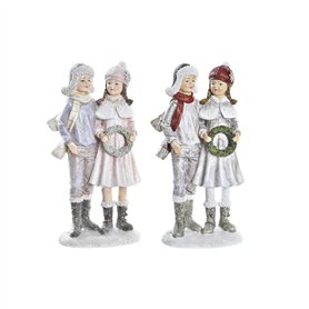 Décorations de Noël DKD Home Decor Résine Couple (10