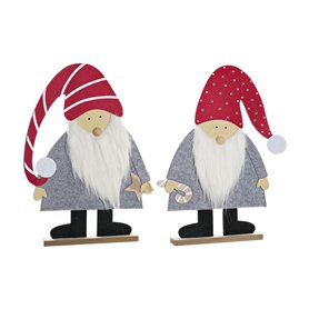 Décorations de Noël DKD Home Decor MDF Feutre (34 x 6 x 64 cm) (2 Unités)