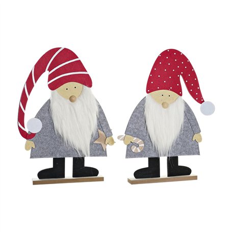Décorations de Noël DKD Home Decor MDF Feutre (34 x 6 x 64 cm) (2 Unités)