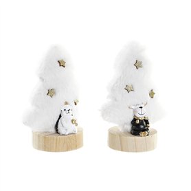 Décorations de Noël DKD Home Decor Arbre Polyester MDF Résine (12 x 8 x 15