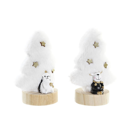 Décorations de Noël DKD Home Decor Arbre Polyester MDF Résine (12 x 8 x 15