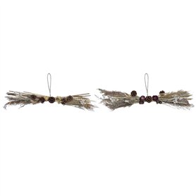 Décorations de Noël DKD Home Decor Fleur (60 x 15 x 8 cm) (2 Unités)