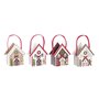 Décorations de Noël DKD Home Decor Bois Maison (13 x 7 x 15 cm) (4 Unités)