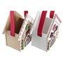 Décorations de Noël DKD Home Decor Bois Maison (13 x 7 x 15 cm) (4 Unités)