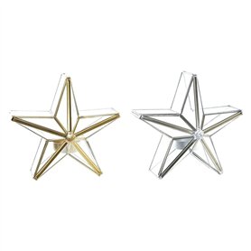 Bougeoir DKD Home Decor Étoile (2 Unités) (16 x 8 x 16 cm)