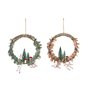 Décorations de Noël DKD Home Decor Lumière LED Arbre (2 Unités) (30 x 2 x 30 cm)