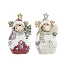 Décorations de Noël DKD Home Decor Renne Magnésium (24 x 17 x 39 cm) (2 Unités)