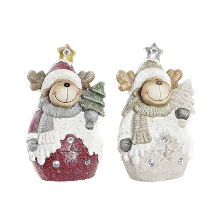 Décorations de Noël DKD Home Decor Renne Magnésium (24 x 17 x 39 cm) (2 Unités)