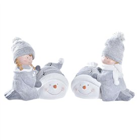 Décorations de Noël DKD Home Decor Polyester Magnésium (36 x 22 x 33 cm) (4 Unités)