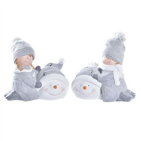 Décorations de Noël DKD Home Decor Polyester Magnésium (36 x 22 x 33 cm) (4 Unités)