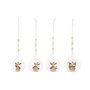 Décorations de Noël DKD Home Decor Verre Résine Renne (7 x 6 x 8 cm) (4 Unités)
