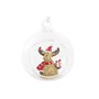 Décorations de Noël DKD Home Decor Verre Résine Renne (7 x 6 x 8 cm) (4 Unités)
