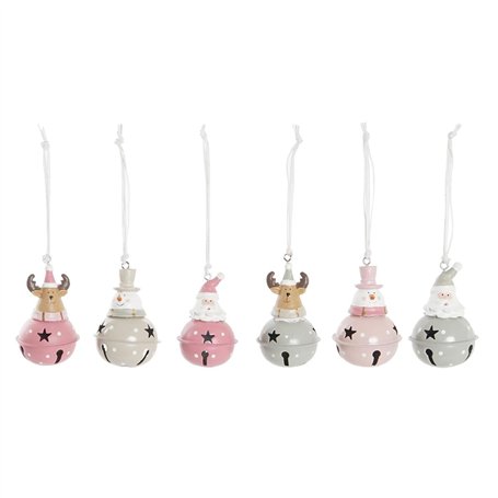 Décorations de Noël DKD Home Decor Métal Résine (5 x 5 x 9 cm) (6 Unités)